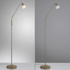 Lampa podłogowa z wyginanym ramieniem w kolorze mosiężnym PINO Paul Neuhaus 400-11 na dotyk