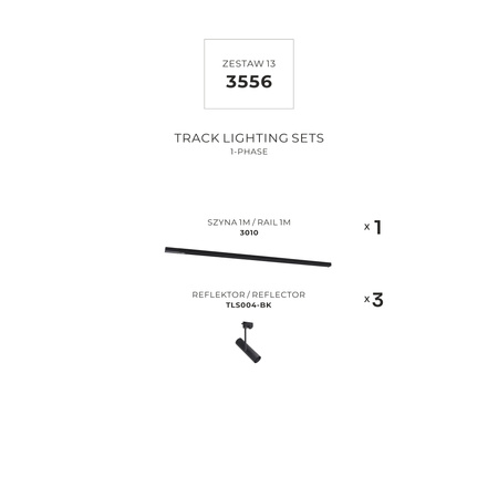 ZESTAW SZYNOPRZEWÓD jednoobwodowy 3xGU10 Zuma Line 3556