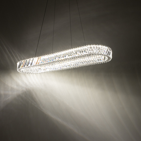 Lampa wisząca kryształowy owal 120cm 3000K LUXORA LED Nowodvorski 11707