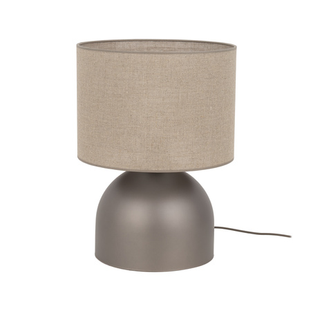 Lampka nocna brązowa abażur z lnu 1xE27 TAMI NEW BROWN Tk Lighting 16195