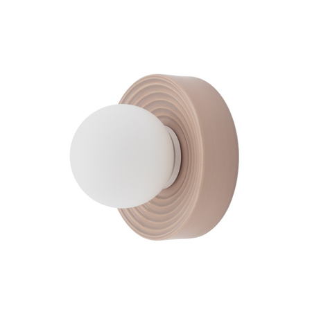 Szara ceramiczna oprawa ścienna 16cm z kulistym kloszem 1xG9 CLAY S Nowodvorski 11748
