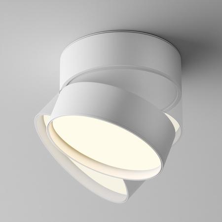 Biała regulowana oprawa natynkowa typu spot o średnicy 12cm LED 3000K Onda C024CL-18W3K-W-1 Maytoni
