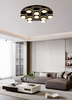 Plafon dziesiątka okrągły LED Biarritz czarny chrom Aviano Lighting 9047-1005