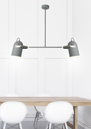 GRAY LAMPA WISZĄCA 2X40W E27 SZARY Candellux 32-66510