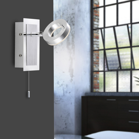 Kinkiet łazienkowy w kolorze aluminium LED 3000K IP44 SILEDA Paul Neuhaus 9785-96