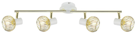 OSLO LAMPA SUFITOWA LISTWA 4X40W E14 BIAŁY/ZŁOTY Candellux 94-61812