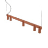 Lampa wisząca w kolorze terakota 5 tub na belce FOURTY LINE LED 900 Nowodvorski 12421