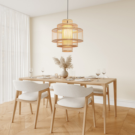Lampa wisząca Stela rattanowa 1xE27 Light Prestige LP-2026/1P