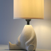 Lampa stołowa z rzeźbiarską podstawą z ceramiki TED 1xE27 Just Light 14190-39