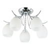 Lampa sufitowa chromowana pięć szklanych kulistych kloszy ELLA 5xE27 Milagro ML2763
