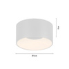 Okrągła biała oprawa natynkowa o średnicy 16cm TANIKA LED z funkcją SimplyDim Just Light 14325-16