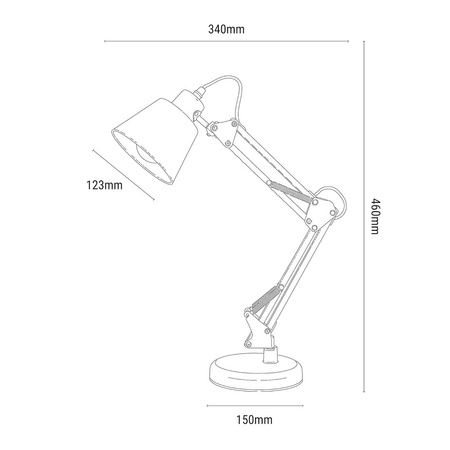 Lampka biurkowa Primus Biały 1xE27 Milagro ML2942