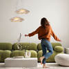 Lampa wisząca szklany bursztynowy klosz zewnętrzny OMBRE 34 cm 1xGX53 Candellux Studio 31-51080