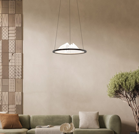 Lampa wisząca BARET 40cm LED w kolorze kawowym Italux PND-58038-26W-3K