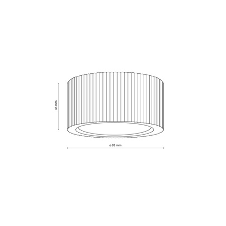 Oprawa sufitowa ryflowana drewniana tuba o średnicy 9,5cm EVE CORTE WOOD 1xGX53 Tk Lighting 11441