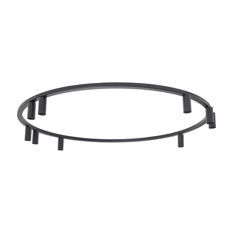 Czarny okrąg sufitowy średnica ok 130cm z 9 reflektorami 9xGU10 FOURTY ROUND Nowodvorski 11950