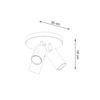 Lampa sufitowa plafon RING 3P metal Sollux Lighting SL.1015 SL.1016 - kolor do wyboru