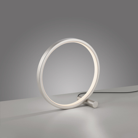 Lampka stołowa okrąg srebrna MINI RITUS LED 3000K Just Light 15395-21