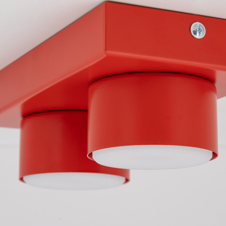 Dwupunktowa czerwona lampa sufitowa BRIX RED 2xGX53 Tk Lighting 11292