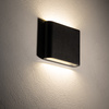 Kinkiet płaski elewacyjny czarny 11x9cm światło góra dół LED 3000K SEMI LED S Nowodvorski 11363