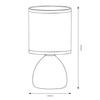 Lampka nocna Sabrina 1xE14 Szary Milagro ML2772
