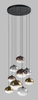 Lampa wisząca dziewiątka okrągła Pesaro czarna Aviano Lighting 5082-902