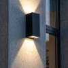 Dwukierunkowy kinkiet elewacyjny z ustawieniem kątów padania światła EDDY SQUARE IP65 CCT SWITCH BK Azzardo AZ7260