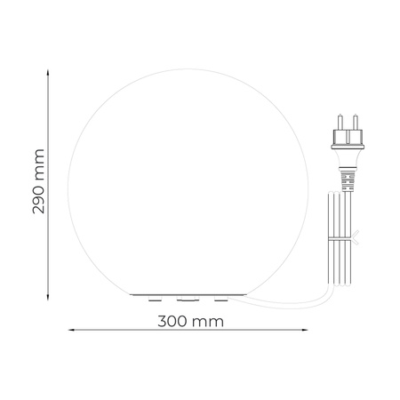 Dekoracyjna zewnętrzna kula 30cm Zuma Line MC30E BALL