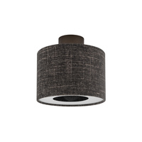 Lampa sufitowa okrągła z tkaniny w kolorze czarny melanż 23cm 1xE27 AMARELA S Nowodvorski 11657