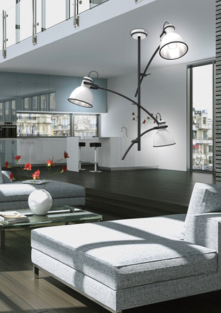 ZUMBA LAMPA WISZĄCA 3X60W E27 BIAŁY+CZARNY Candellux 33-72061