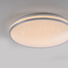 Okrągła lampa sufitowa 38cm z srebrną obramówką z funkcją SwitchMo KYLE LED 3000K Just Light 14294-21