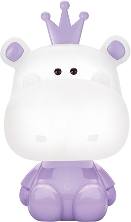 Fioletowa lampka biurkowa HIPOPOTAM LED Zuma Line KDR-613B-PE