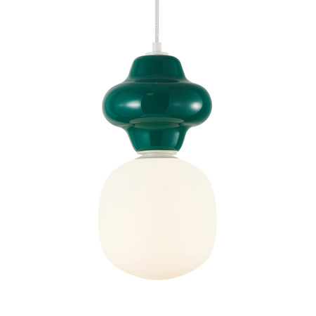 Lampa wisząca ceramiczna zielona 1xE14 Latera Italux PND-94331-1L-GRN