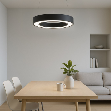 Czarna lampa wisząca z funkcją CCT Union 40W LED 3000-4000-6000K Milagro ML1866