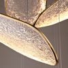 Duża ekskluzywna złota lampa wisząca z kloszami akrylowymi Maxlight P0635D Empire 121W