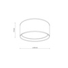 Lampa sufitowa, plafon BILBAO BLACK 45cm TK Lighting 3376