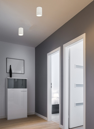 LAMPA SUFITOWA TUBA 1X15W GU10 6,8/10 BIAŁY MAT Candellux 2277134