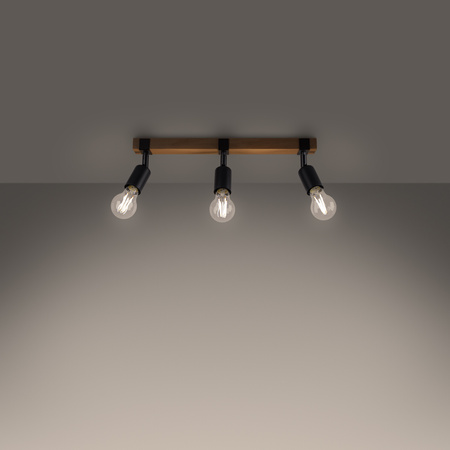 Plafon ZUCA 3 czarny Sollux SL.1297