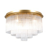Kaskadowa szklana lampa sufitowa 50cm glamour złota 9xE14 Naute Italux PLF-40931-9A-GD