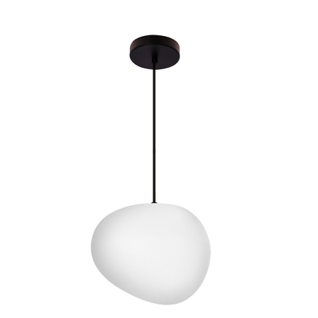 STONES lampa wisząca czarny 25cm 1x40W E27 klosz biały Candellux 31-35134