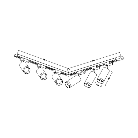 Zestaw szynowy Oprawa Mica Track Biały + Chrom 6xGU10 2m Milagro ML2107