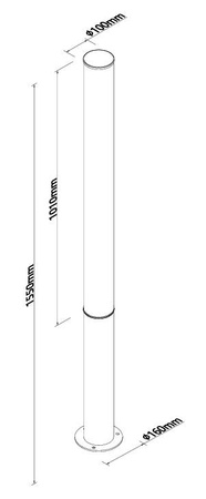 Słupek ogrodowy LED 114cm w kolorze antracytowym 3000K Maxlight F0067 Gardenia 32W