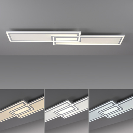 Lampa sufitowa dwa połączone prostokąty LED sterowane pilotem EDGING LED Just Light 14875-16
