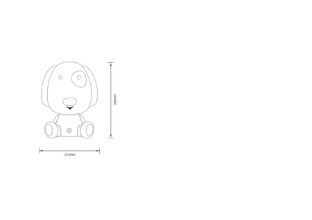 Lampa stołowa PIES LED Zuma Line KDR-606-BL