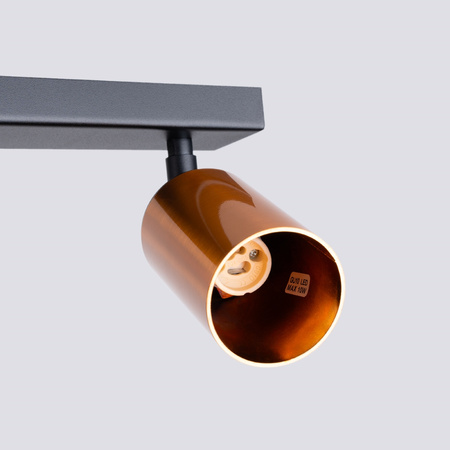 Plafon WINX 6L czarny/miedź Sollux SL.1380