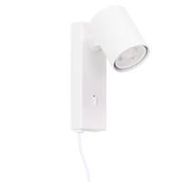 Biały kinkiet z przewodem do gniazdka EXO WALL PLUG WH Azzardo AZ7263