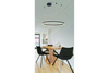 Duży czarny okręg ściemnialny 80cm HALO PENDANT 80 CCT DIMM BK + REMOTE CONTROL AZZARDO AZ6472