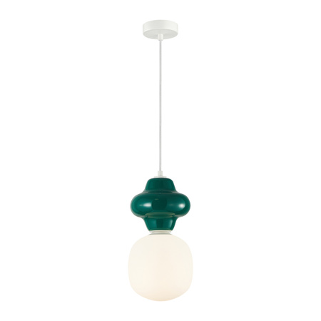 Lampa wisząca ceramiczna zielona 1xE14 Latera Italux PND-94331-1L-GRN