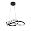 Czarna lampa wisząca LED z regulowaną wysokością FONDI Kaja Lighting K-8236