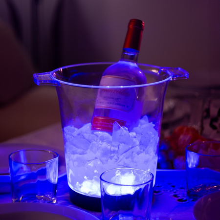 Świecący pojemnik na lód Cooler LED RGB 23cm IP44 Eko-Light EKO1457
